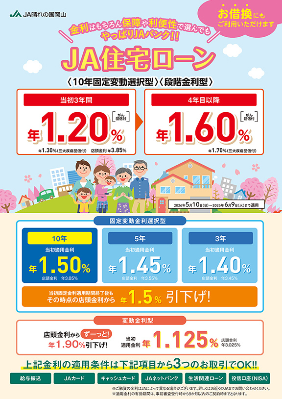 JA住宅ローンのチラシ